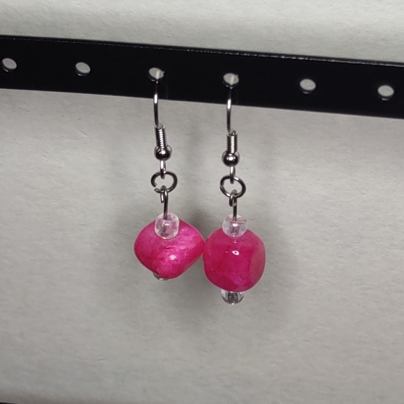 Pink  Quartz Earrings - Picture 5 of 9